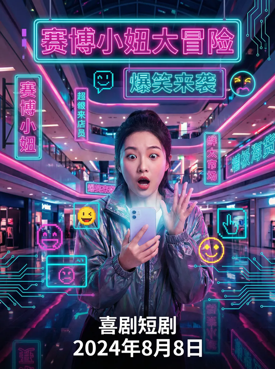 东京热迅雷 搞笑喜剧短剧 - 赛博小妞大冒险海报